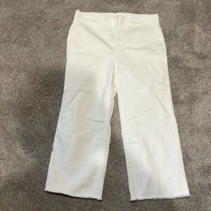Loft cropped white jeans size 8
